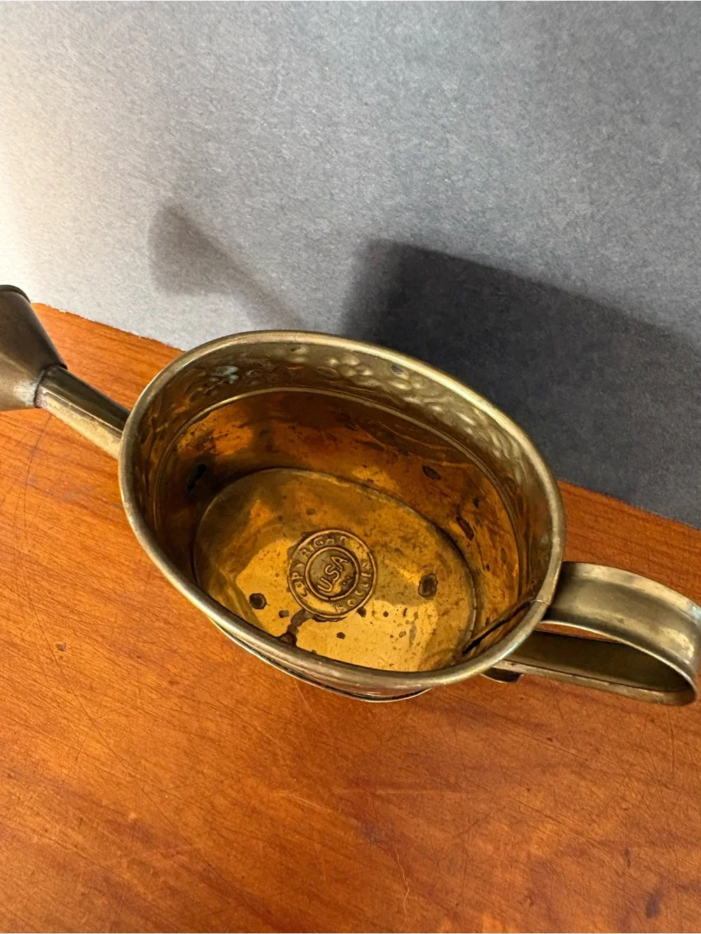 Vintage Hosley Floral Embossed Brass Miniature Watering Can- Made in India